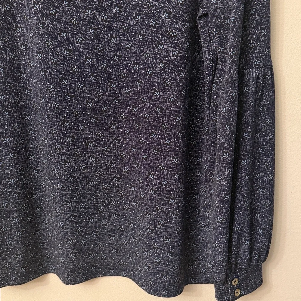 Michael Kors Dark Blue Patterned Blouse